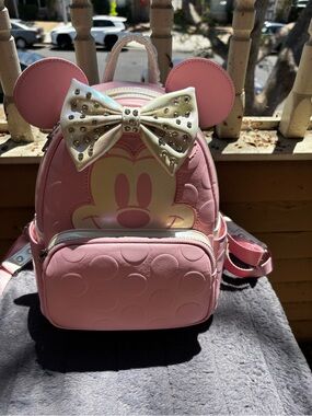 Disney Loungefly Minnie Mouse Pink Bow Mini Backpack – NEW WITH TAGS